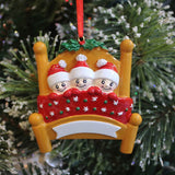 Baby's Bed Of Family Christmas Ornament 61417 - WholesaleOrnaments