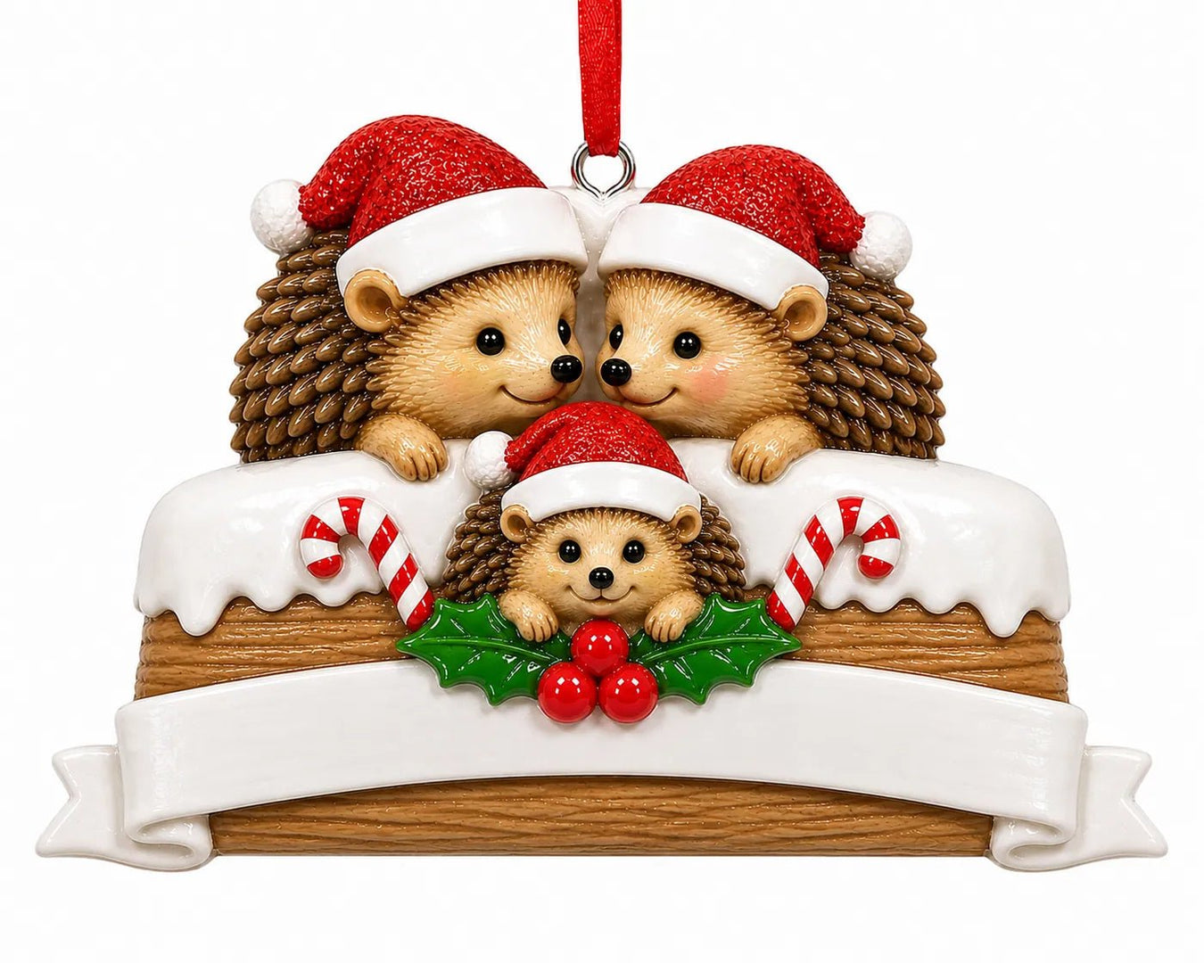 2026 Wholesale Hedgehog Family Christmas Ornaments - WholesaleOrnaments
