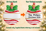 Personalized Resin Christmas Ball Of Single Christmas Ornament | WS6161 - WholesaleOrnaments