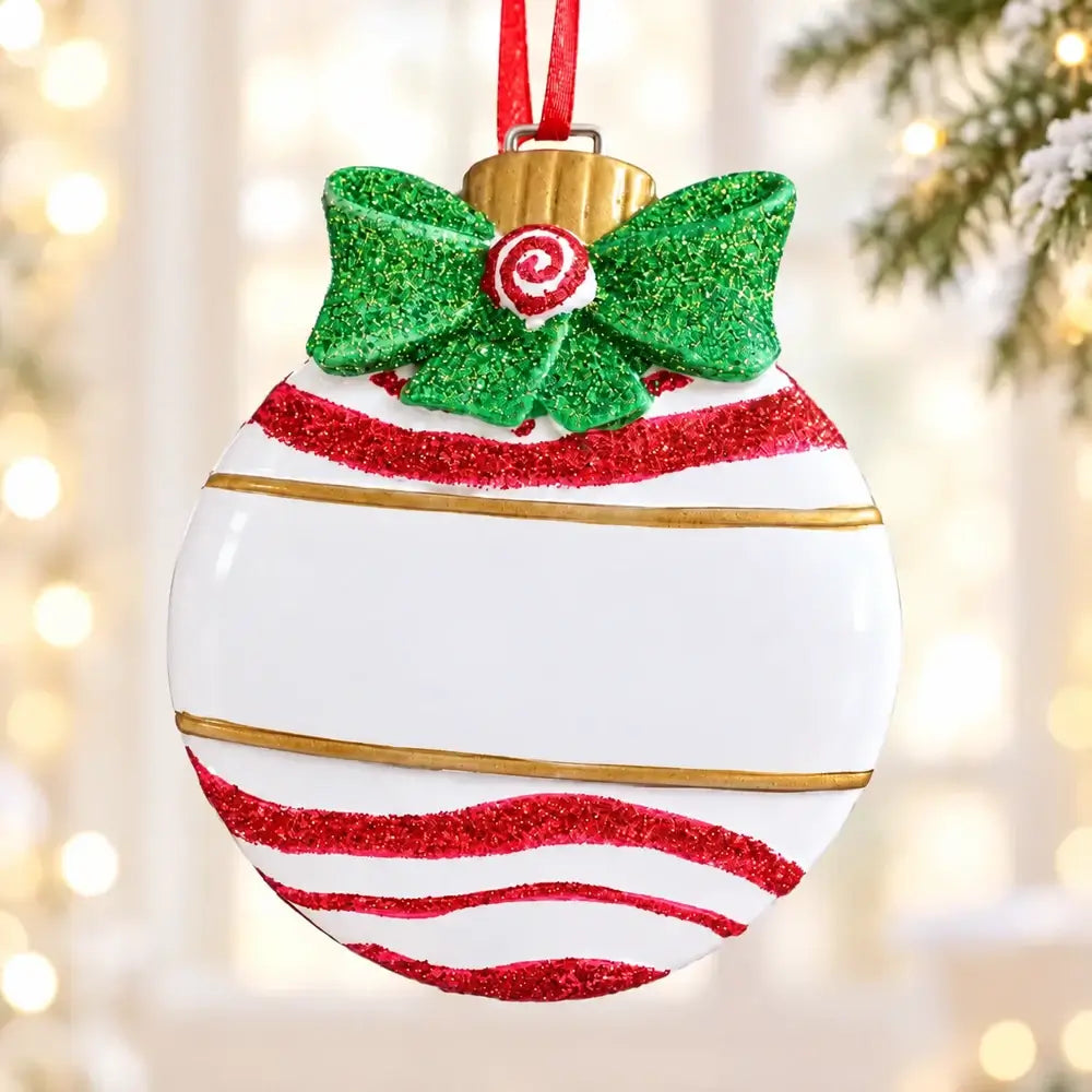 Personalized Resin Christmas Ball Of Single Christmas Ornament | WS6161 - WholesaleOrnaments