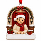 Personalized Resin Christmas Welcome at the Front Door Ornament | WS6306-1 - WholesaleOrnaments