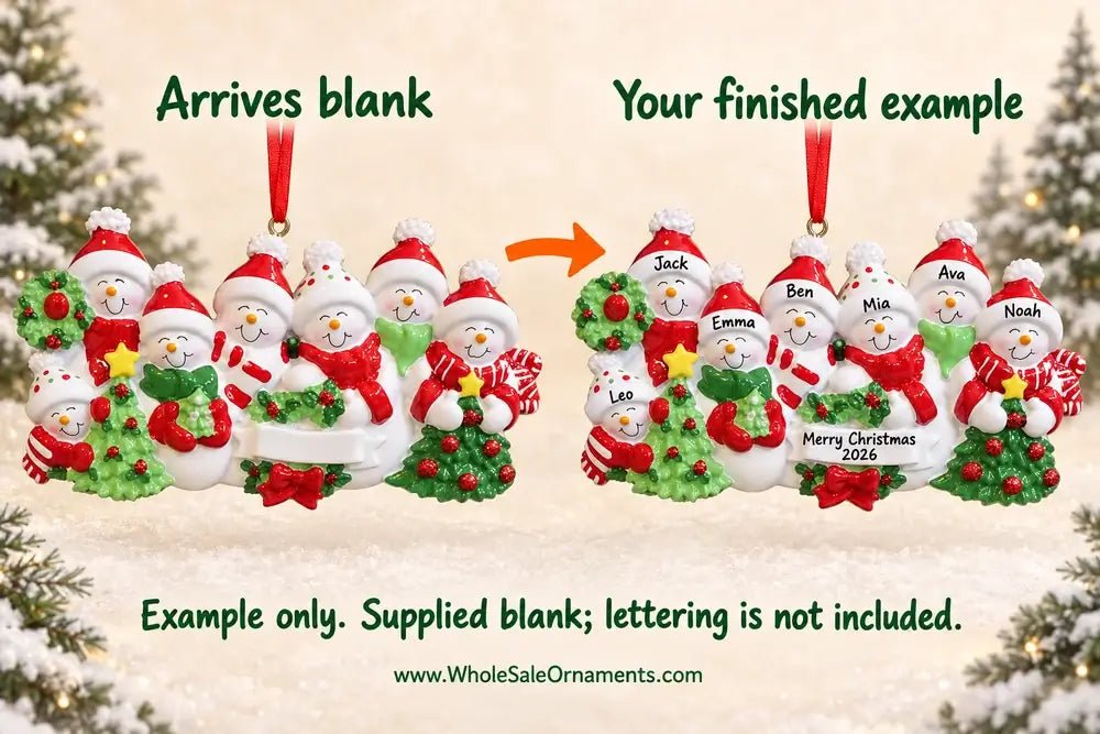 Personalized Resin Family Christmas Ornament | WS6124 - WholesaleOrnaments