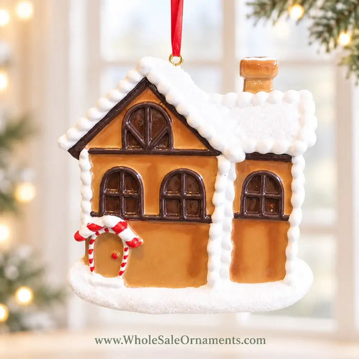 Personalized Resin House-Themed Single Christmas Ornament, Add Your Name | WS6054 - WholesaleOrnaments