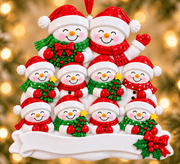 Snowman Family of 10 Personalized Resin Christmas Ornament - WholesaleOrnaments