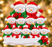 Snowman Family of 11 Personalized Resin Christmas Ornament - WholesaleOrnaments