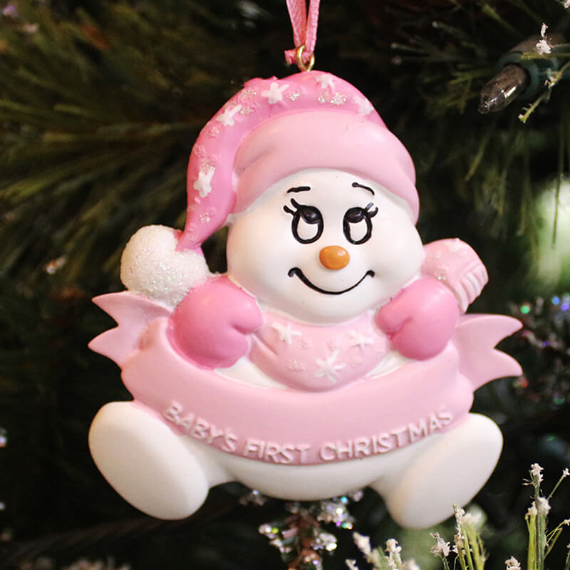 Snowman Of Baby's First Personalized Christmas Ornament — model 61255