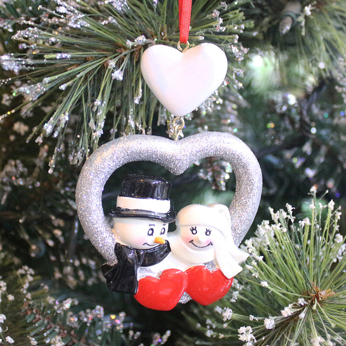 Heart With  Two Person Christmas Ornament #61276