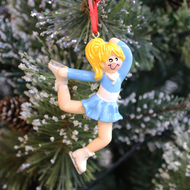 Skate Single Girl Christmas Ornament — model 61280