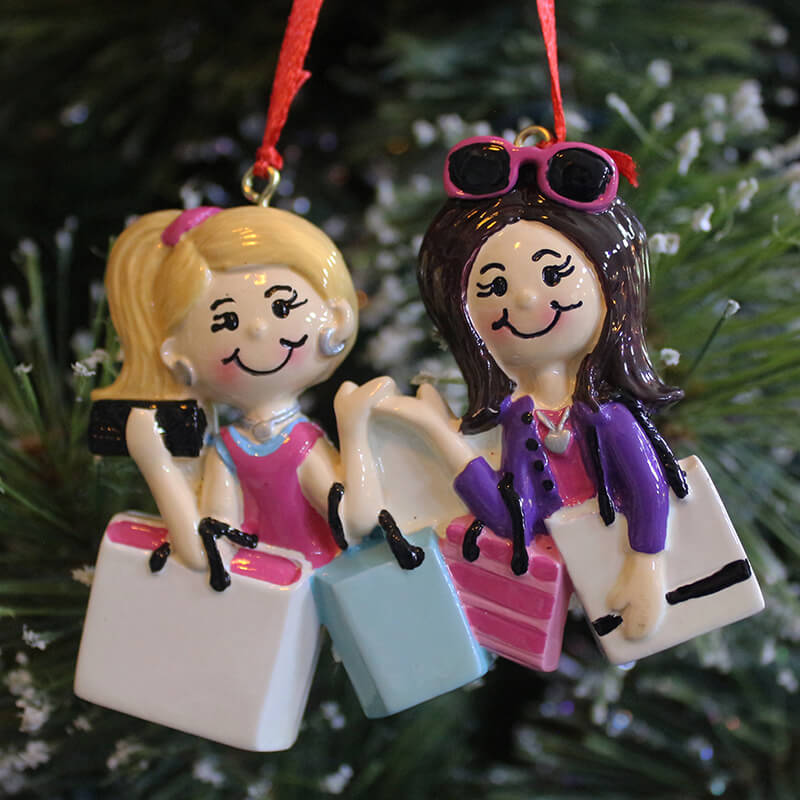 Shopping Girl Of Single Christmas Ornament — model 61318