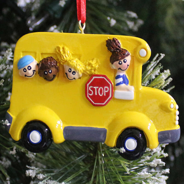 Bus Of Single Christmas Ornament — model 61343