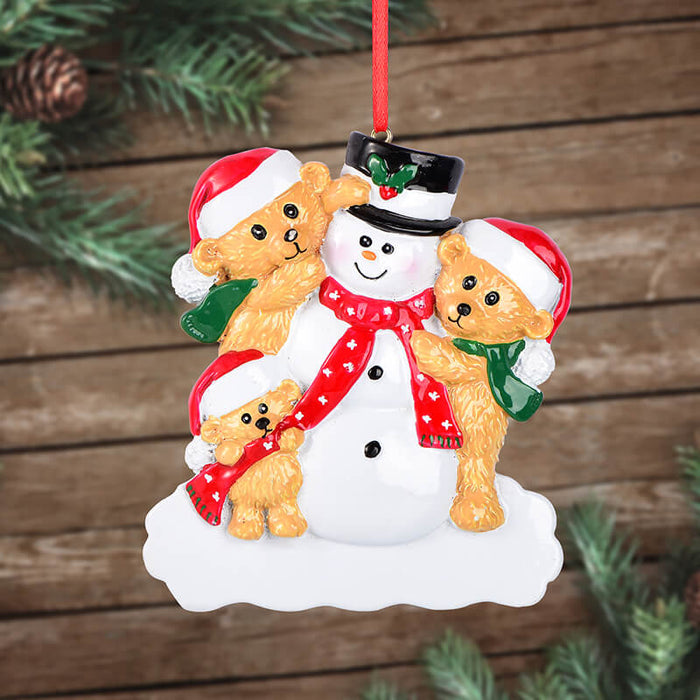 Snowman and  Bear Of Family Christmas Ornament #61561