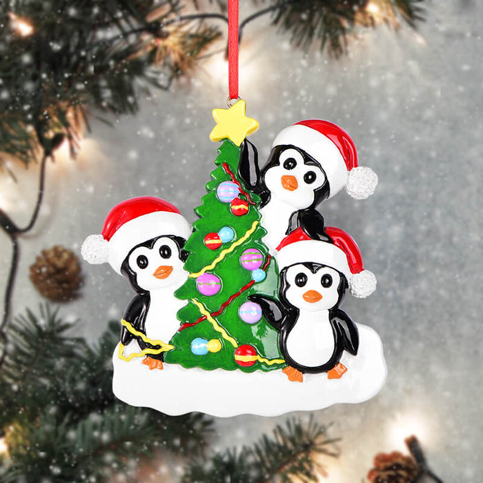 Penguin Of Family Christmas Ornaments#61570