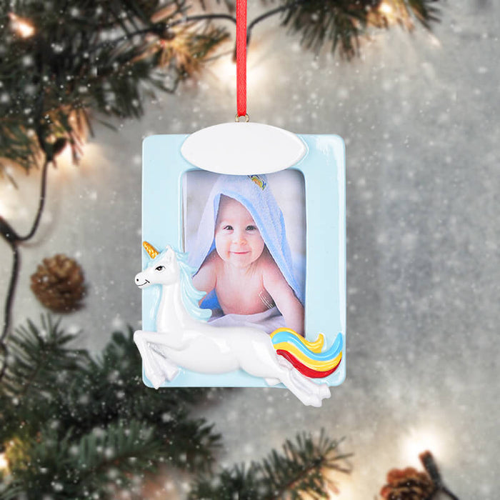 Personalized Christmas With Lucky Horse photo Frame #61582