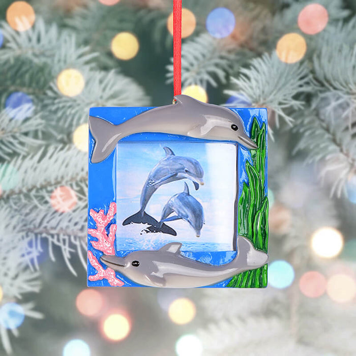 Personalized Christmas With  Dolphin photo Frame #61586
