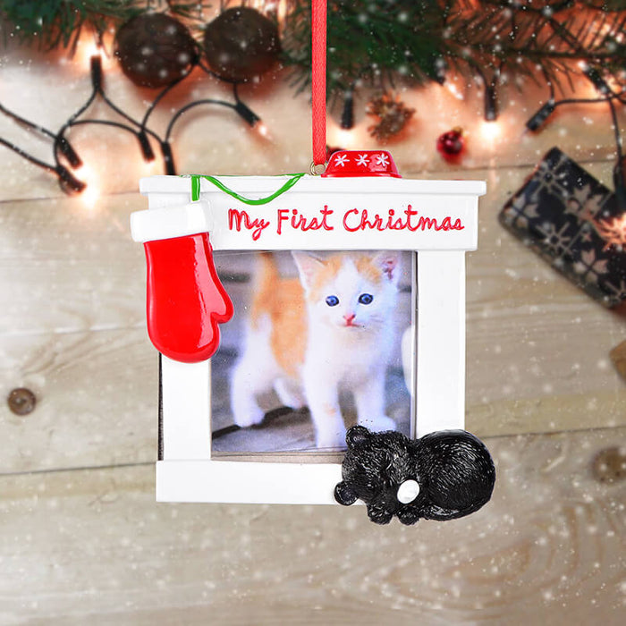 Personalized Christmas Cat photo Frame #61593