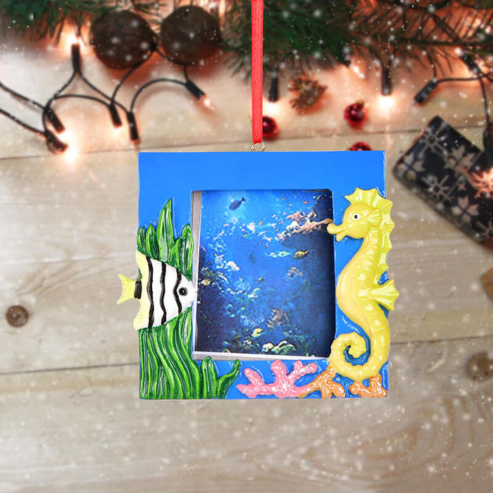Personalized Christmas Seahorse photo Frame #61596