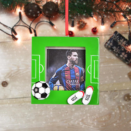 Personalized Christmas photo Frame With Soccer Ball and Player #61600