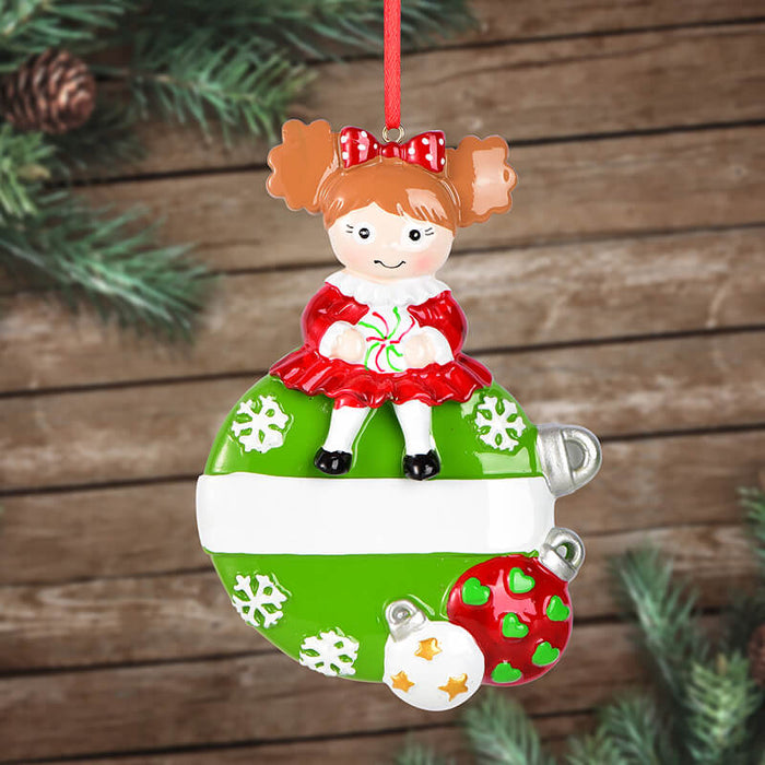 Baby Girl and Boy Of Single Christmas Ornament 61579 - WholesaleOrnaments