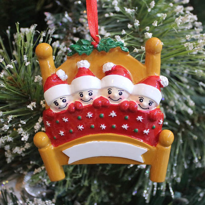 Baby's Bed Of Family Christmas Ornament 61417 - WholesaleOrnaments