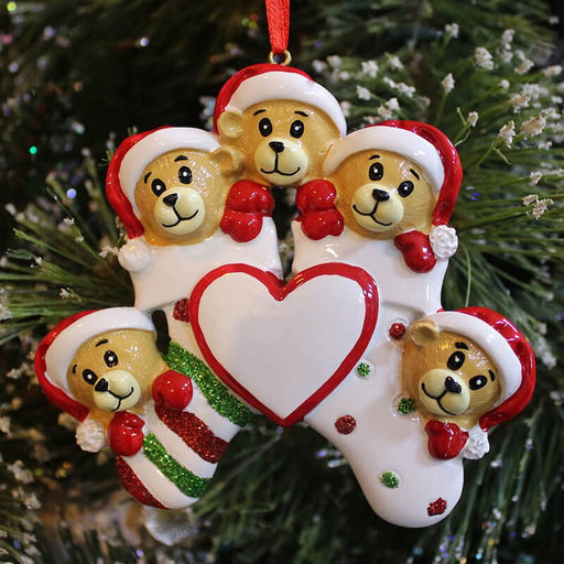 Brown Bear Of Family Christmas Ornament 61428 - WholesaleOrnaments
