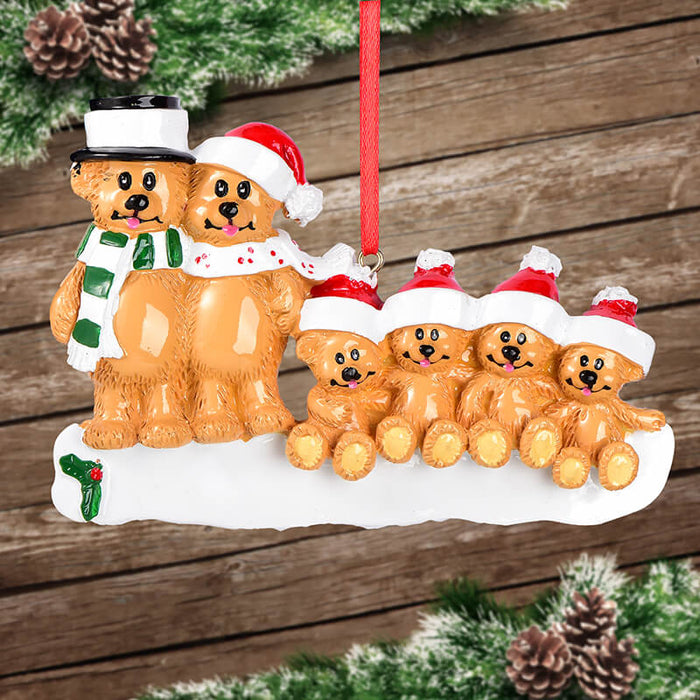 Brown Bear Of Family Christmas Ornament 61539 - WholesaleOrnaments