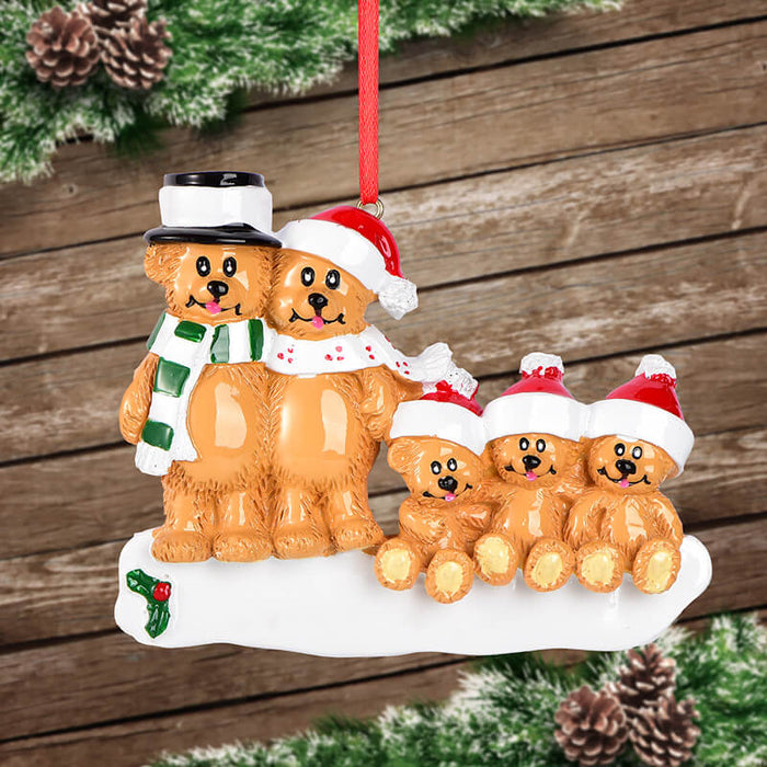 Brown Bear Of Family Christmas Ornament 61539 - WholesaleOrnaments