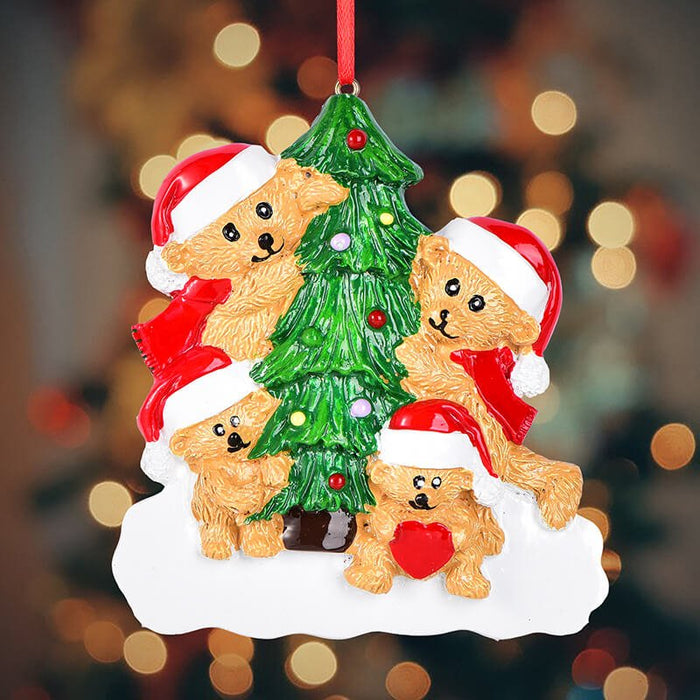 Brown Bear Of Family Christmas Ornament 61544 - WholesaleOrnaments