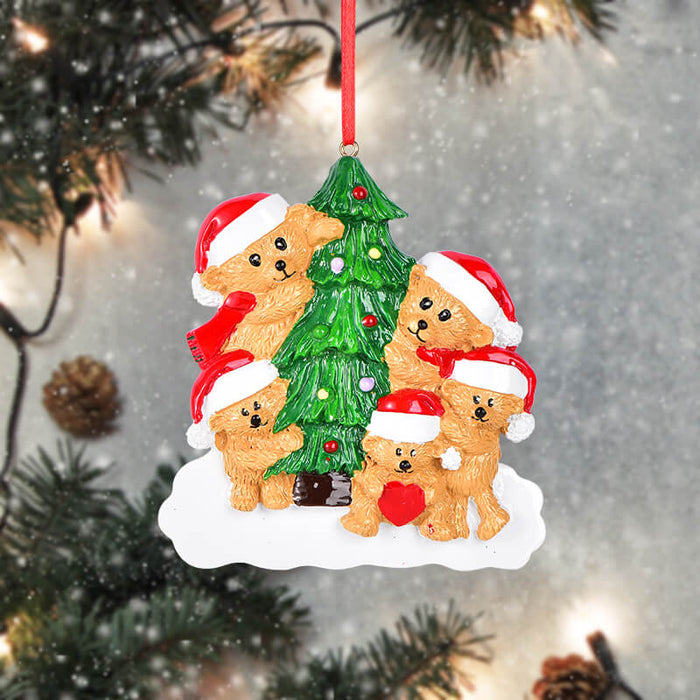 Brown Bear Of Family Christmas Ornament 61544 - WholesaleOrnaments