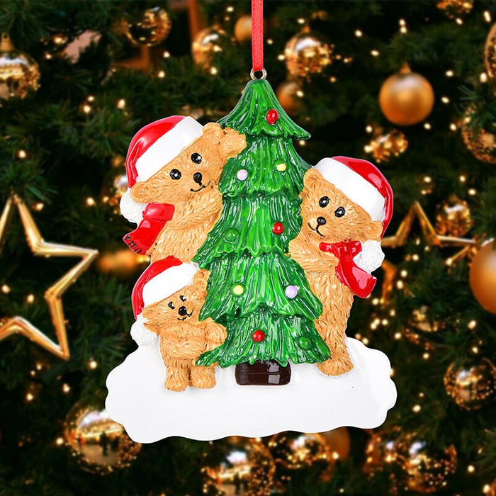 Brown Bear Of Family Christmas Ornament 61544 - WholesaleOrnaments
