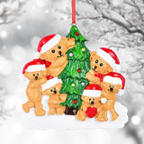 Brown Bear Of Family Christmas Ornament 61544 - WholesaleOrnaments