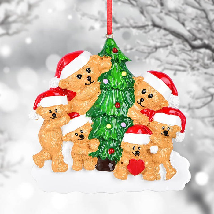 Brown Bear Of Family Christmas Ornament 61544 - WholesaleOrnaments