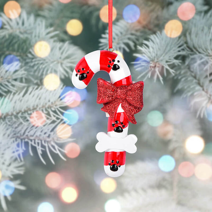 Candy Cane Walking Stick Ornament, Add a Name 61614 - WholesaleOrnaments