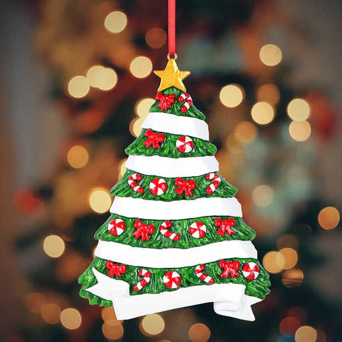 Christmas Tree with Gifts Ornament, Add a Name 61664 - WholesaleOrnaments