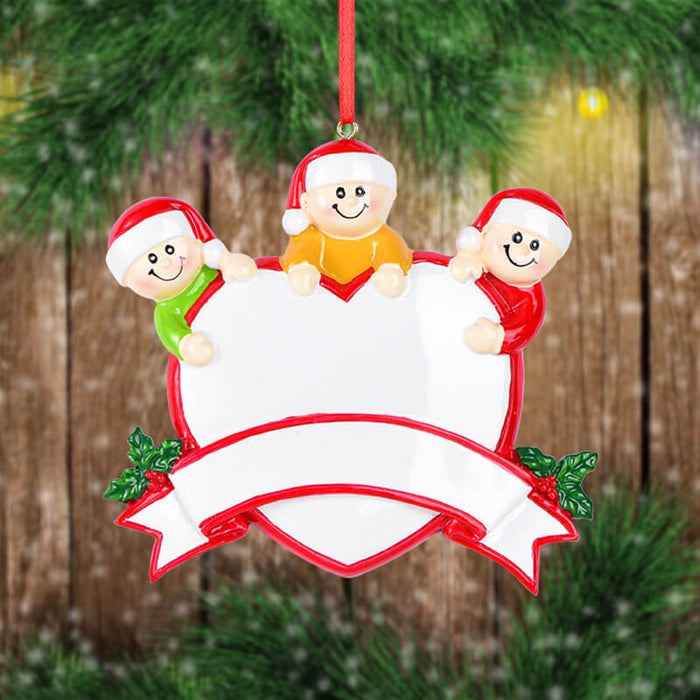 Family Christmas Ornament, Custom Names & Year 61674 - WholesaleOrnaments