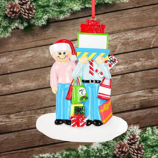 Gift Box Of Family Christmas Ornament 61547 - WholesaleOrnaments