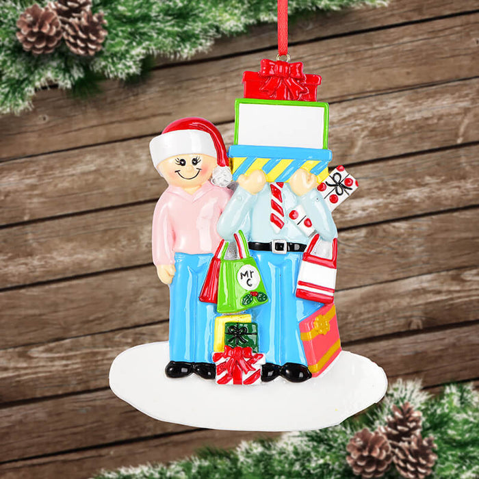 Gift Box Of Family Christmas Ornament 61547 - WholesaleOrnaments