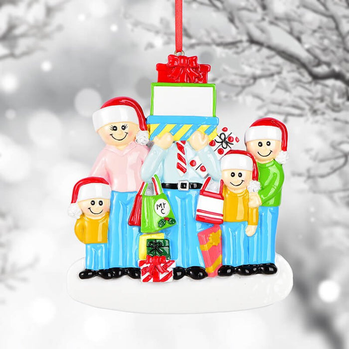 Gift Box Of Family Christmas Ornament 61547 - WholesaleOrnaments