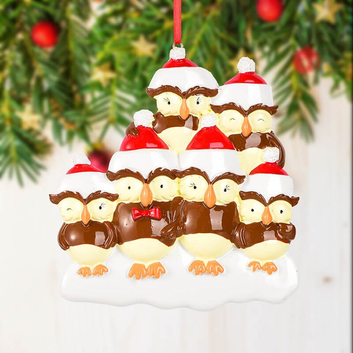 Owl Of Personalized Family Christmas Ornament 61556 - WholesaleOrnaments