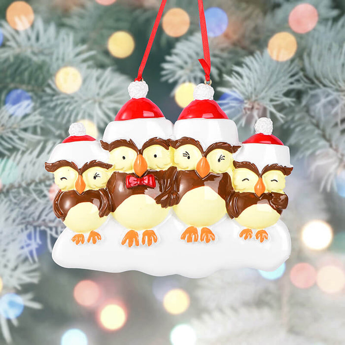 Owl Of Personalized Family Christmas Ornament 61556 - WholesaleOrnaments