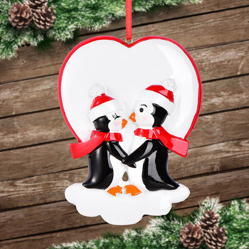 Penguin Couple Christmas Ornament 61606 - WholesaleOrnaments