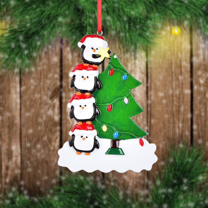 Penguin Of Family Christmas Ornament 61550 - WholesaleOrnaments
