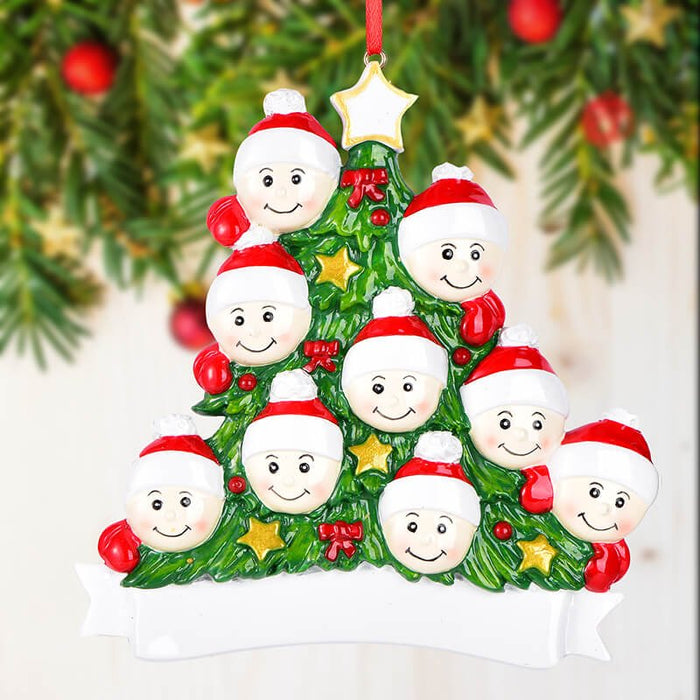 Personalized Resin Christmas Tree Of Family Christmas Ornament | WS6213 - WholesaleOrnaments