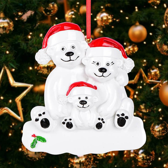 Polar bear Of Family Christmas Ornament 61542 - WholesaleOrnaments