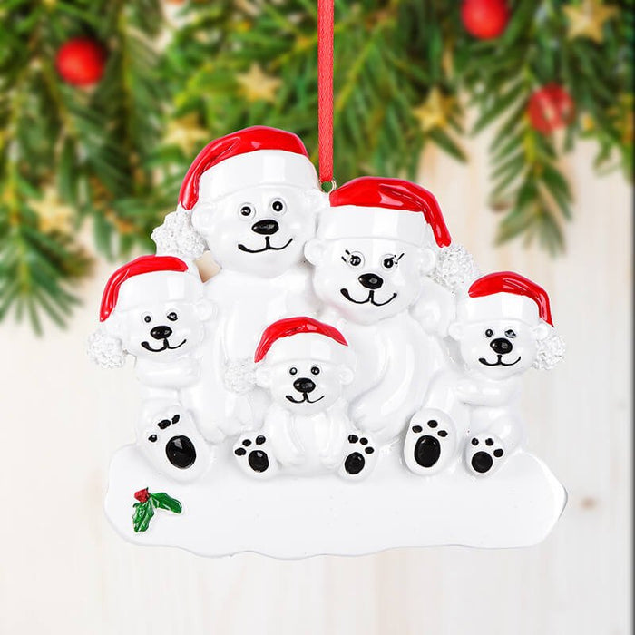 Polar bear Of Family Christmas Ornament 61542 - WholesaleOrnaments