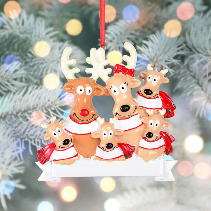 Reindeer Of Family Christmas Ornament 61538 - WholesaleOrnaments