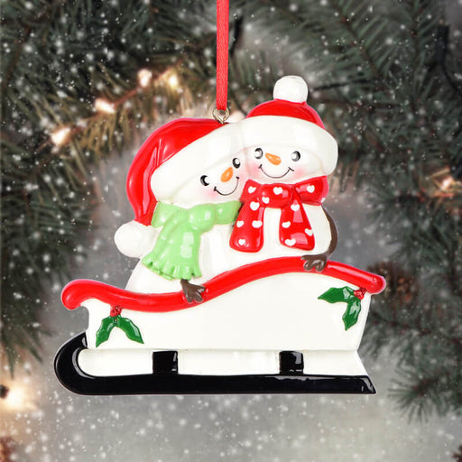 Sailboat Couple Christmas Ornament, Custom Names 61655 - WholesaleOrnaments