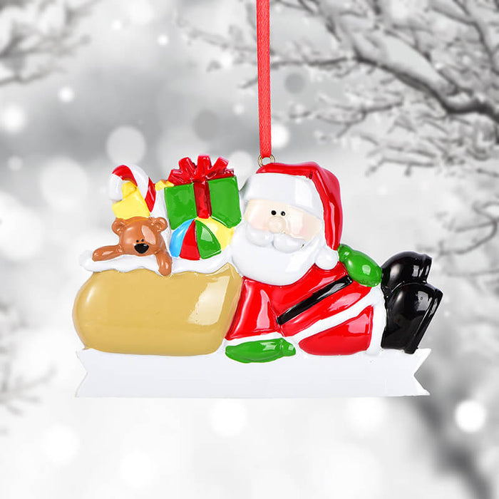 Santa Claus with Gifts Ornament, Add a Name 61668 - WholesaleOrnaments