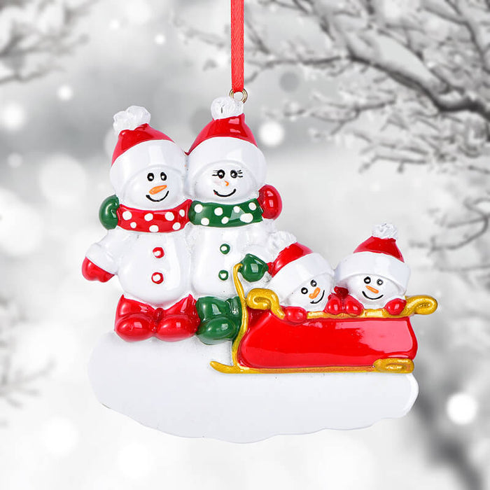 Smow Man Of Family Christmas Ornament 61562 - WholesaleOrnaments