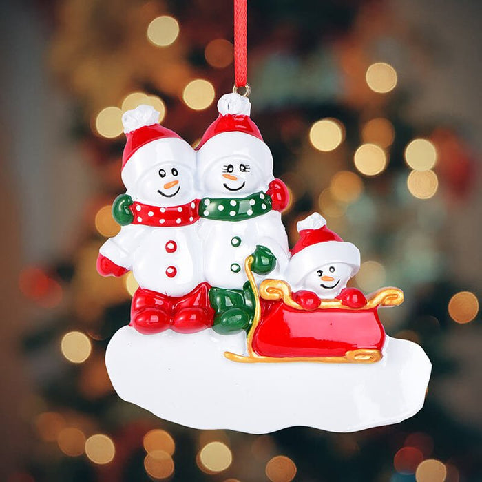 Smow Man Of Family Christmas Ornament 61562 - WholesaleOrnaments