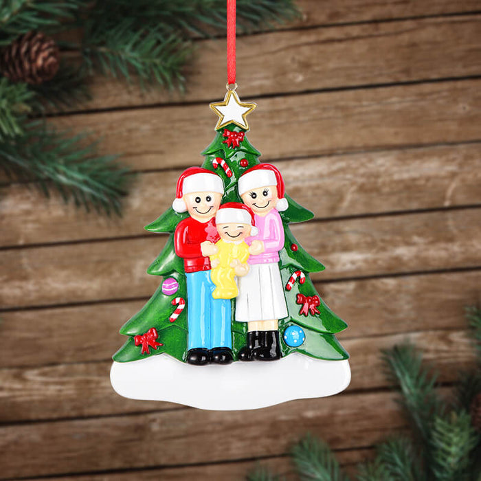 Snowman Family Christmas Ornament, Add Family Names 61633 - WholesaleOrnaments